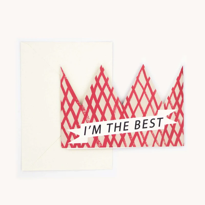 Carte chapeau couronne « I'm the Best » - Hadley