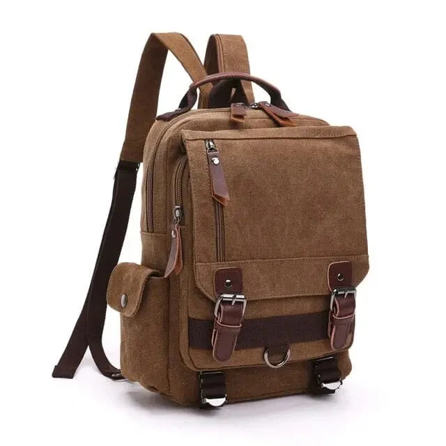 Sac à Dos Vintage Femme | Tissu Rétro Compartiments Multiples