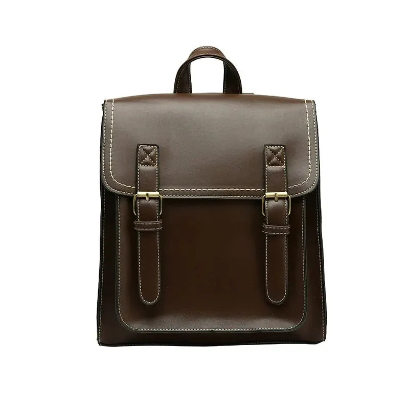 Sac à Dos Vintage Femme | Compartiments Multiples en Pu