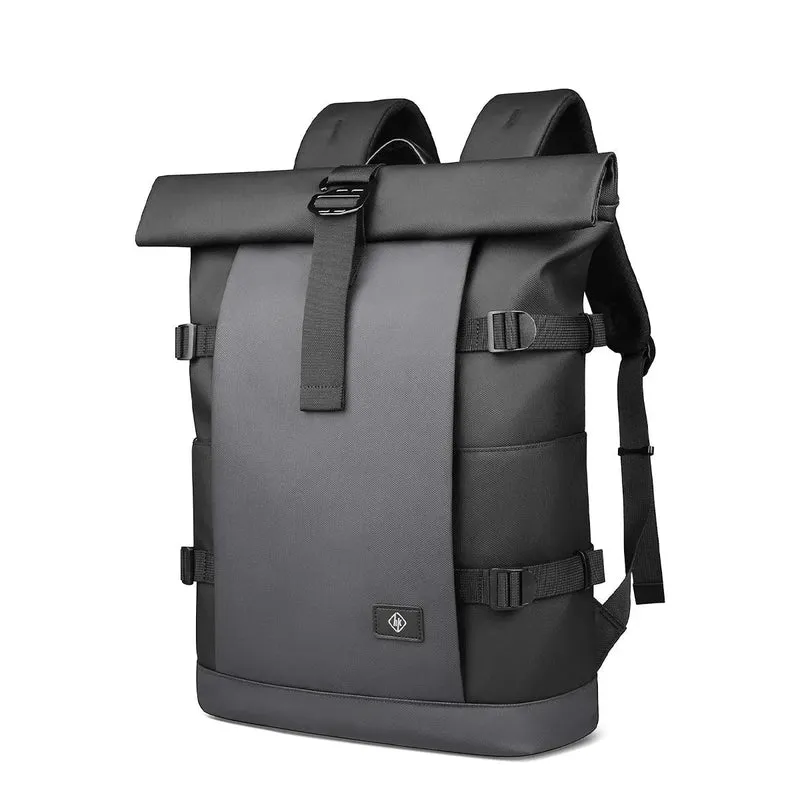 Sac à Dos Roll Top Ordinateur | Extensible Imperméable 17 Pouces