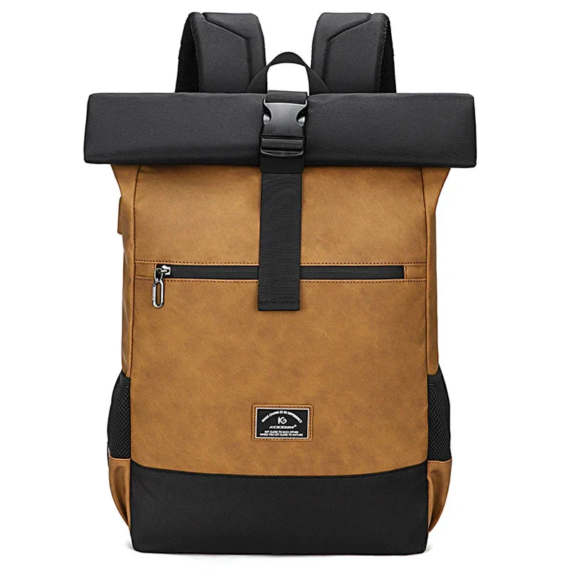 Sac à Dos Roll Top Imperméable | Capacité Extensible Antivol