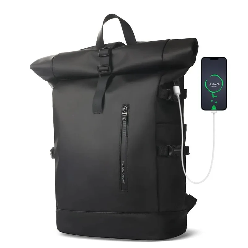 Sac à Dos Roll Top Homme | Tissu Imperméable Urbain