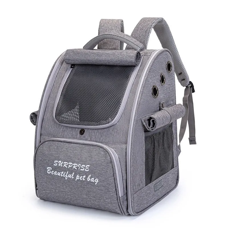 Sac à dos pour chat et chien avec coussin