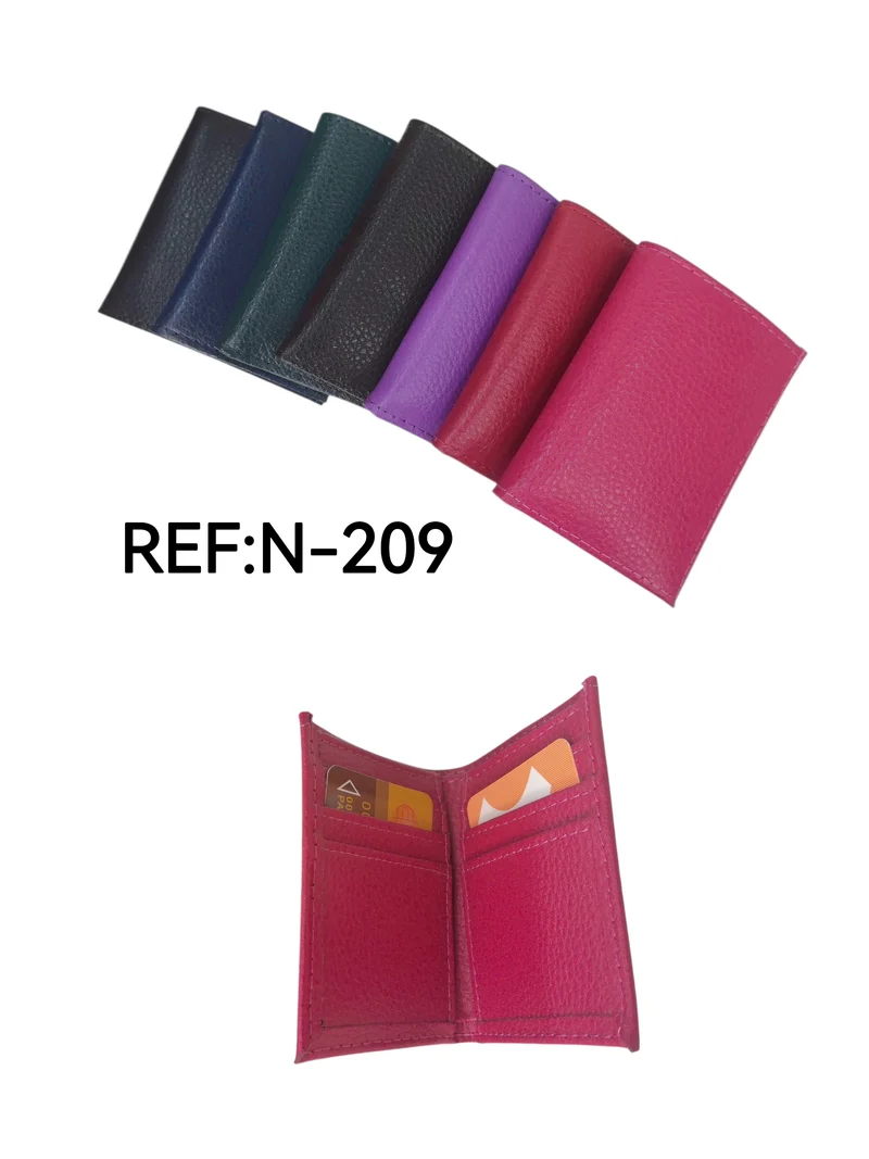 Porte-carte Croûte de cuir de vachette #N-209 (x12) (x12)