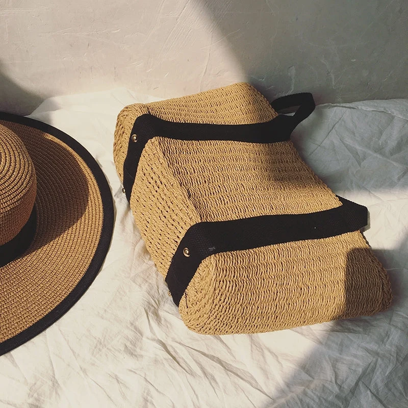 Sac panier cabas paille (x3)
