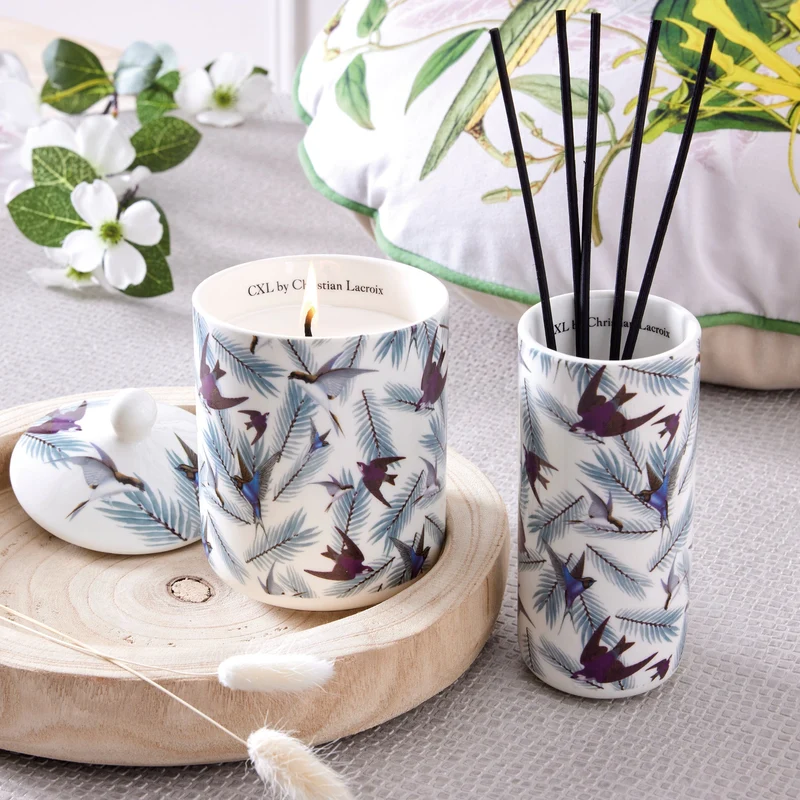 Diffuseur en porcelaine - Birds Blanc - Jasmin & Ylang - 100 ml
