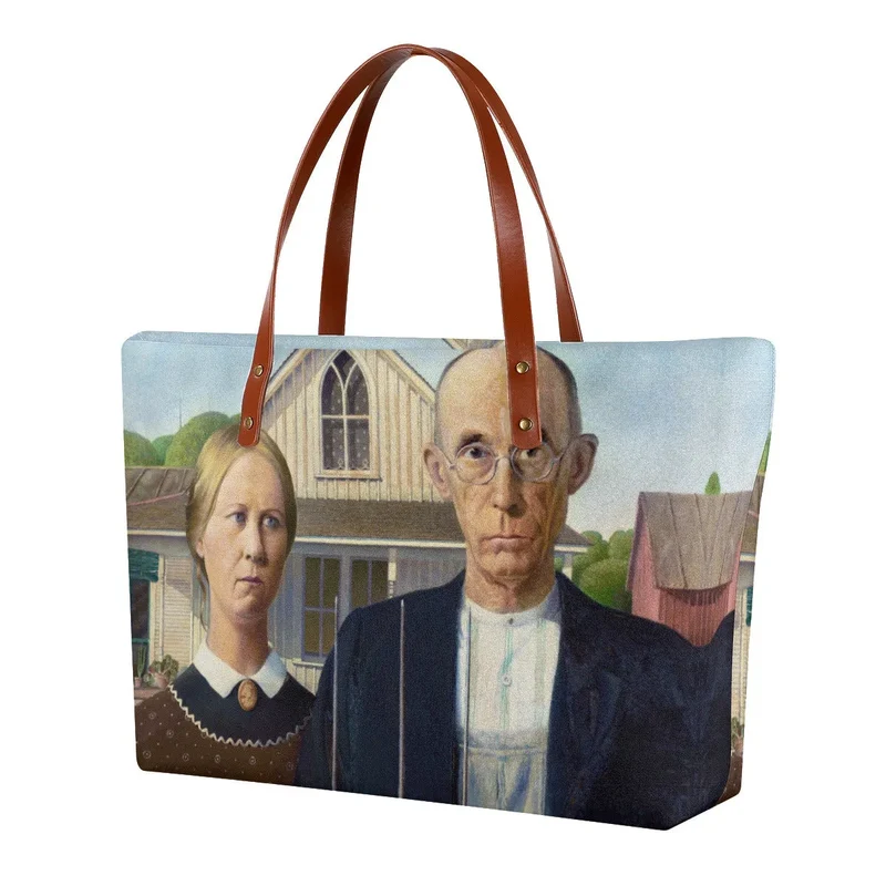 American Gothic by Grant Wood Tote Bag