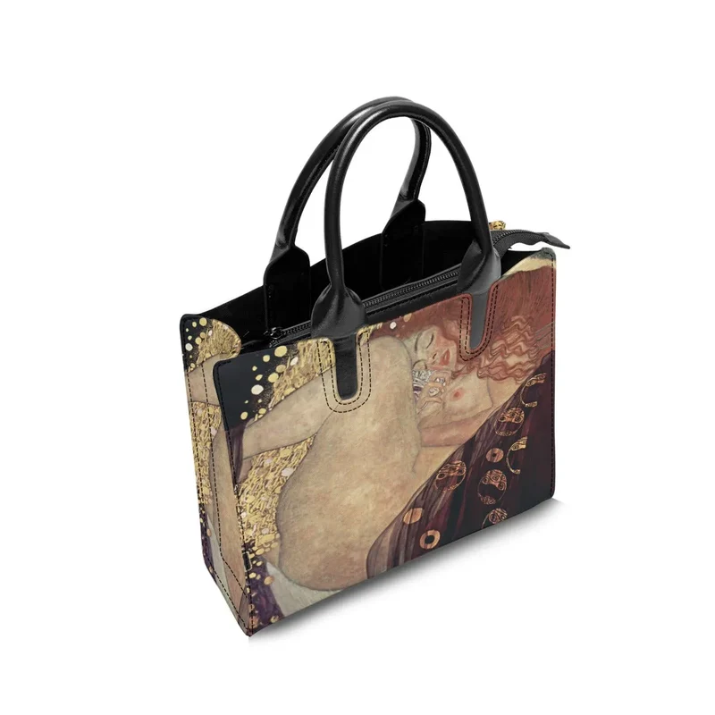 Gustav Klimt's Danae Painting Art Leather Handbag