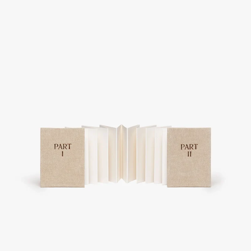 Carnet leporello en toile Inusitado