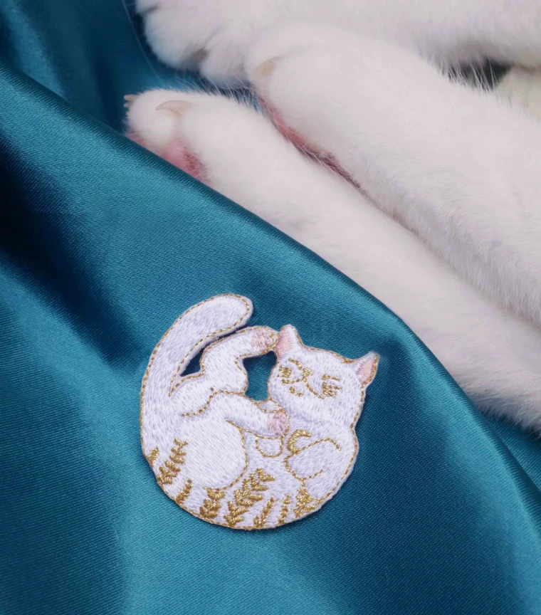 Patch Thermocollant Chat Blanc- Les Malicieuse