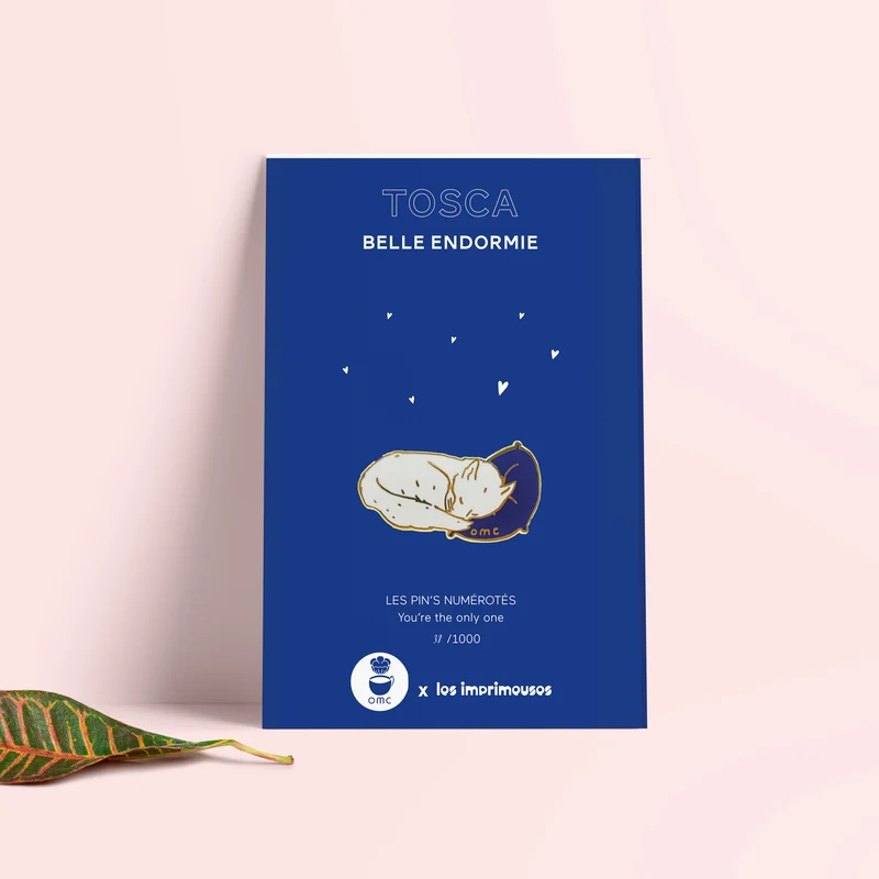 Pin's Oh my cappucino x Les Imprimeuses - Tosca belle endormie