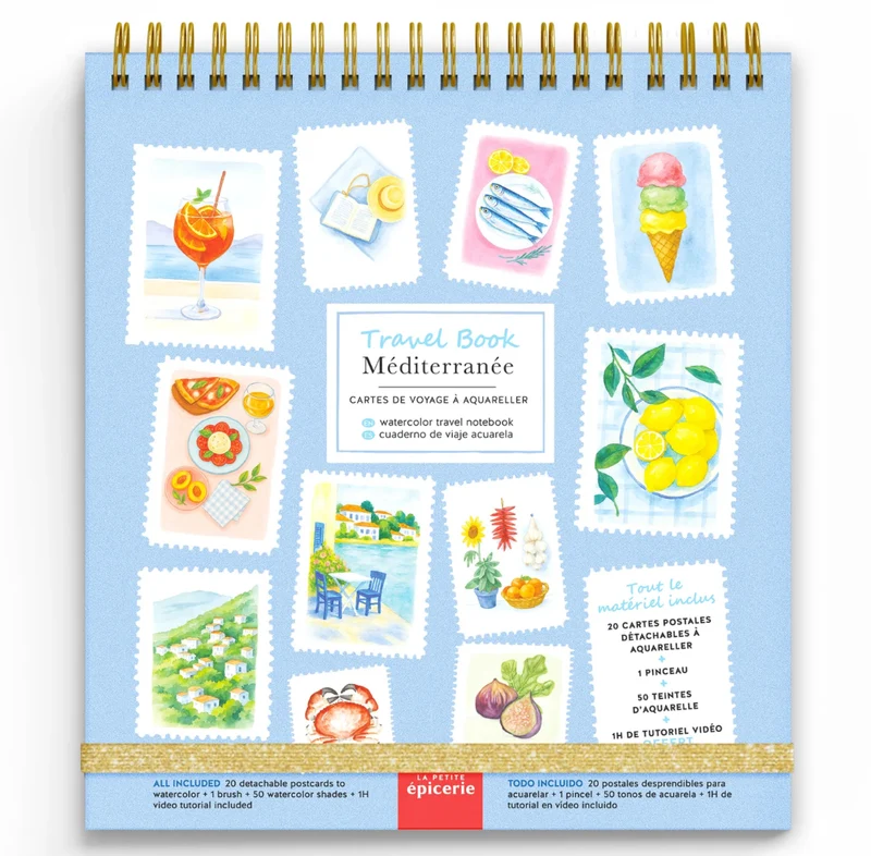 Cartes de voyage à l'aquarelle - Travel Book - La Petite Epicerie