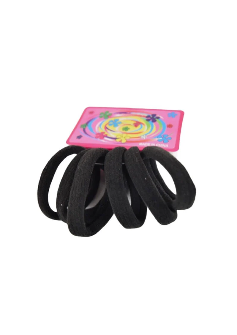 Paquet de 6 Élastiques noirs simples (x12) 0,50€/paquet