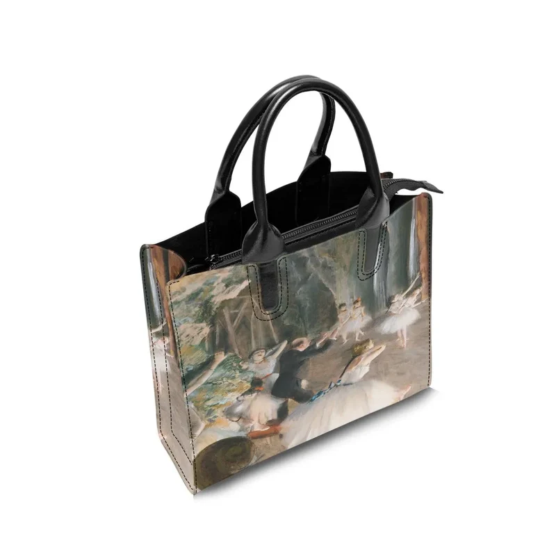 The Rehearsal Onstage Painting by Edgar Degas Handbag