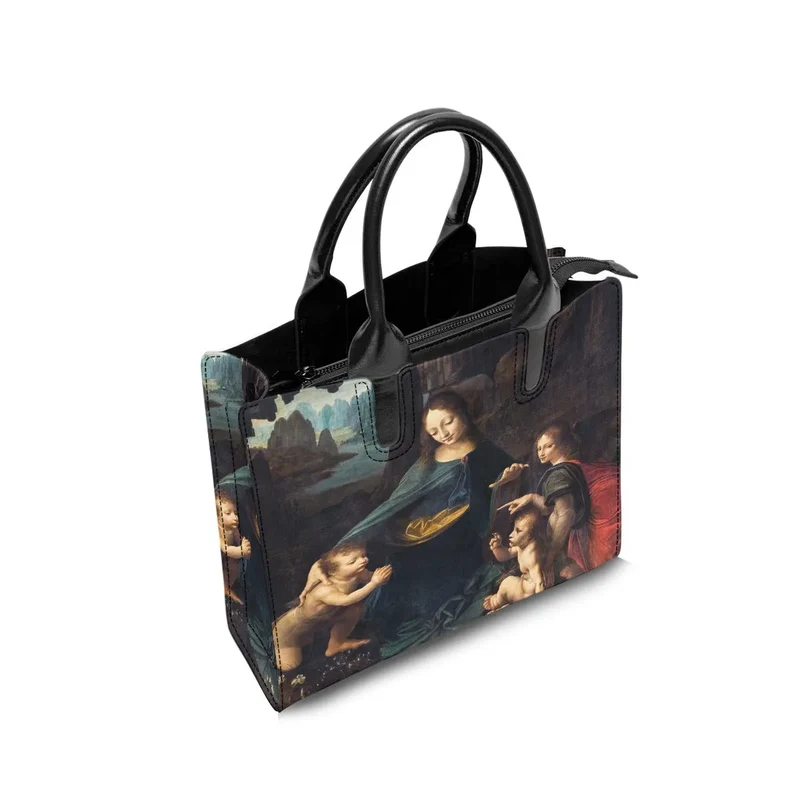 Leonardo da Vinci's The Virgin of the Rocks Art Handbag