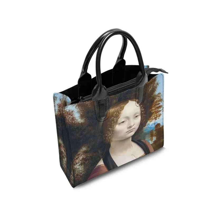 Leonardo da Vinci's Ginevra de' Benci Art Fashion Handbag