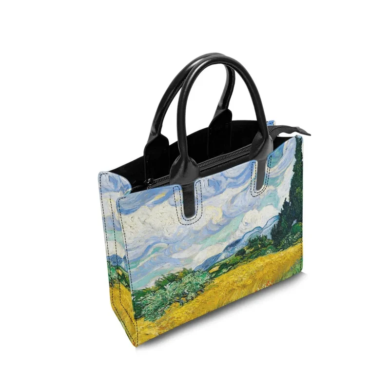Wheat Field with Cypresses Vincent Van Gogh Handbag