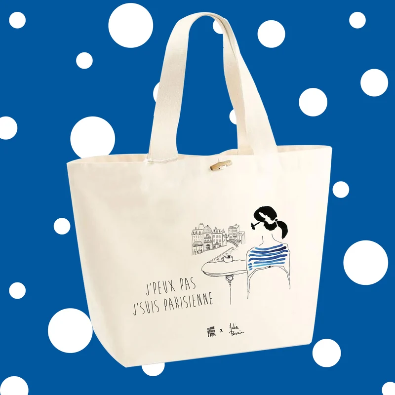 Sac Cabas à personnaliser - J'peux pas j'suis Parisienne - Julia Perrin
