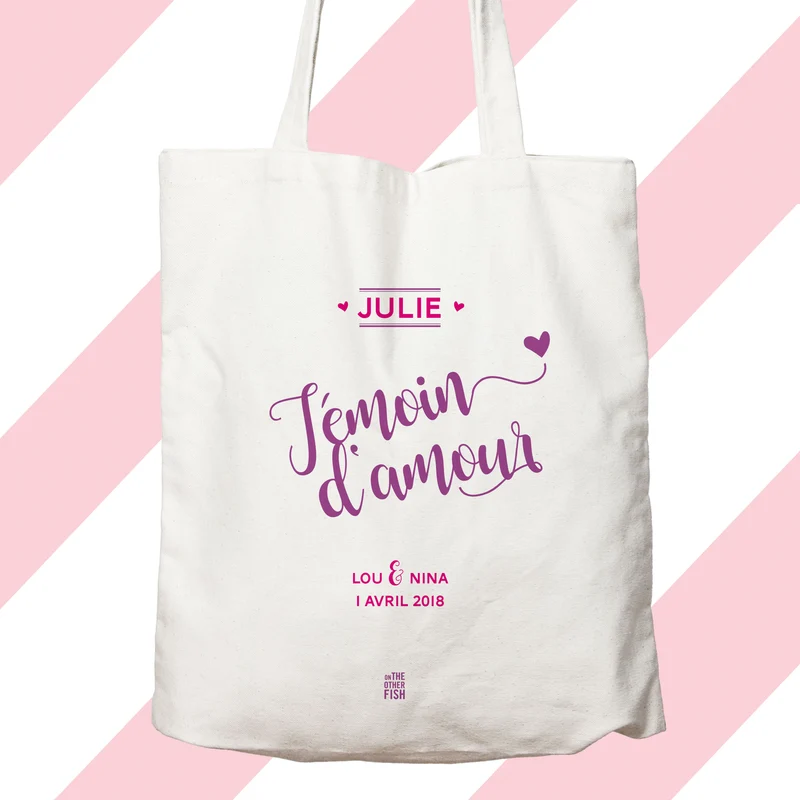 Sac à personnaliser - Témoin d'Amour