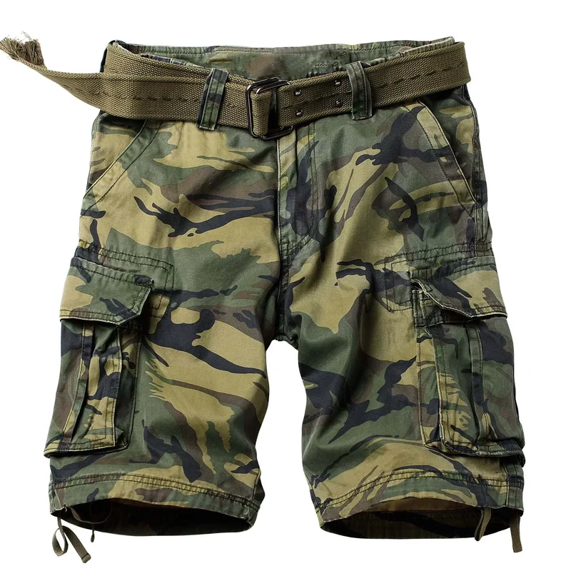 Short de randonnée motif kaki