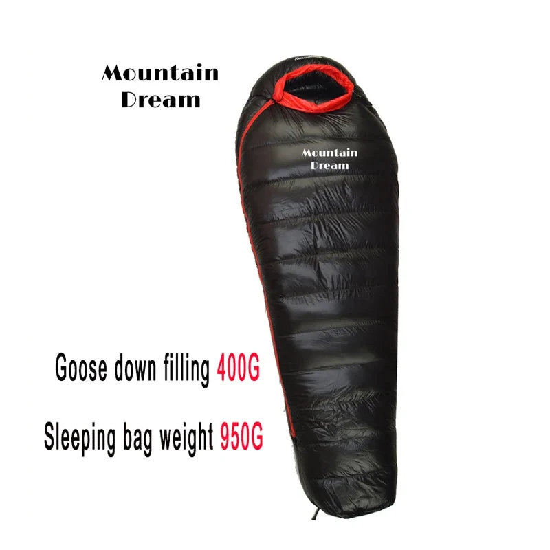 Sac de couchage momie en duvet d'oie 95% 800FP [+10C° confort] jusqu'à [-10°C confort] en version longue "Mountain Dream - Fill series Extended"