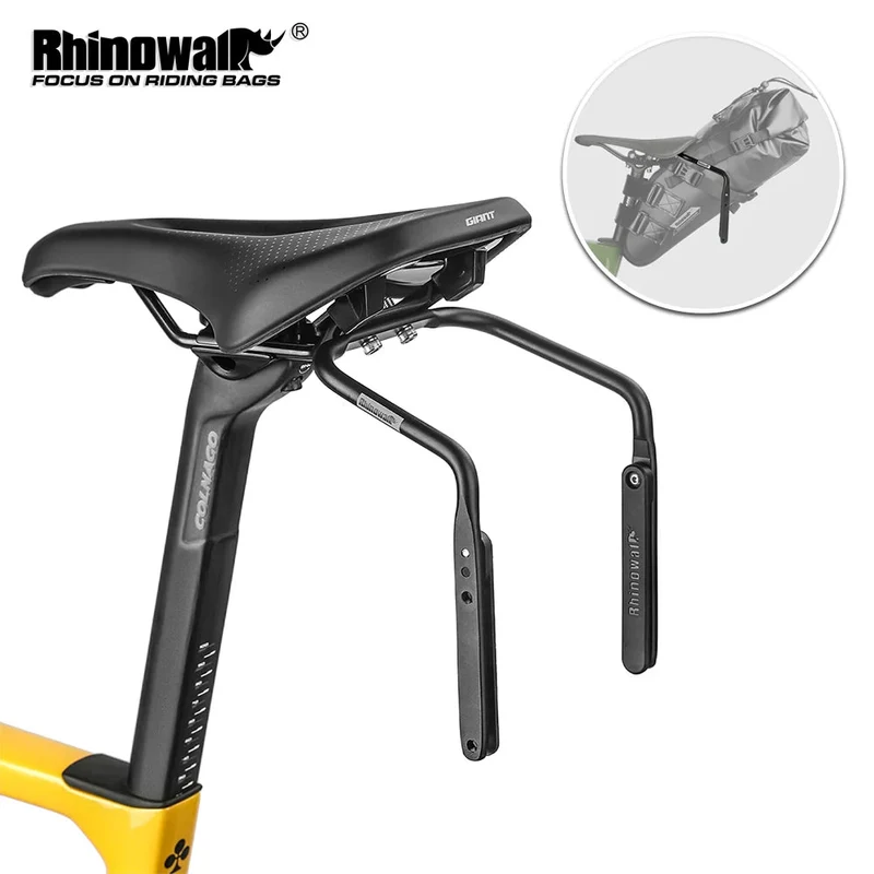 Support stabilisateur pour sacoche de selle de vélo, fixation arrière, porte-bagages "Rhinowalk - SK502"