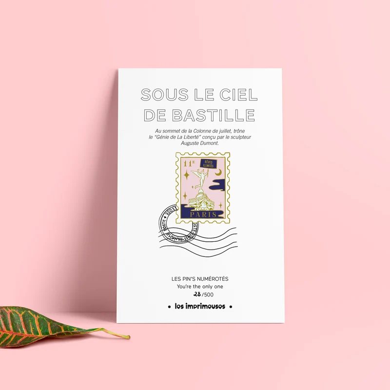 Pin's Timbre Paris 11e - Sous le ciel de Bastille