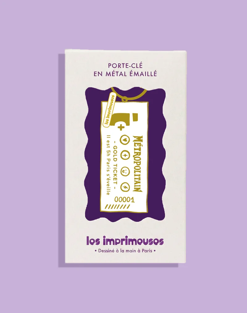 Porte-clé Ticket de métro - Gold Ticket