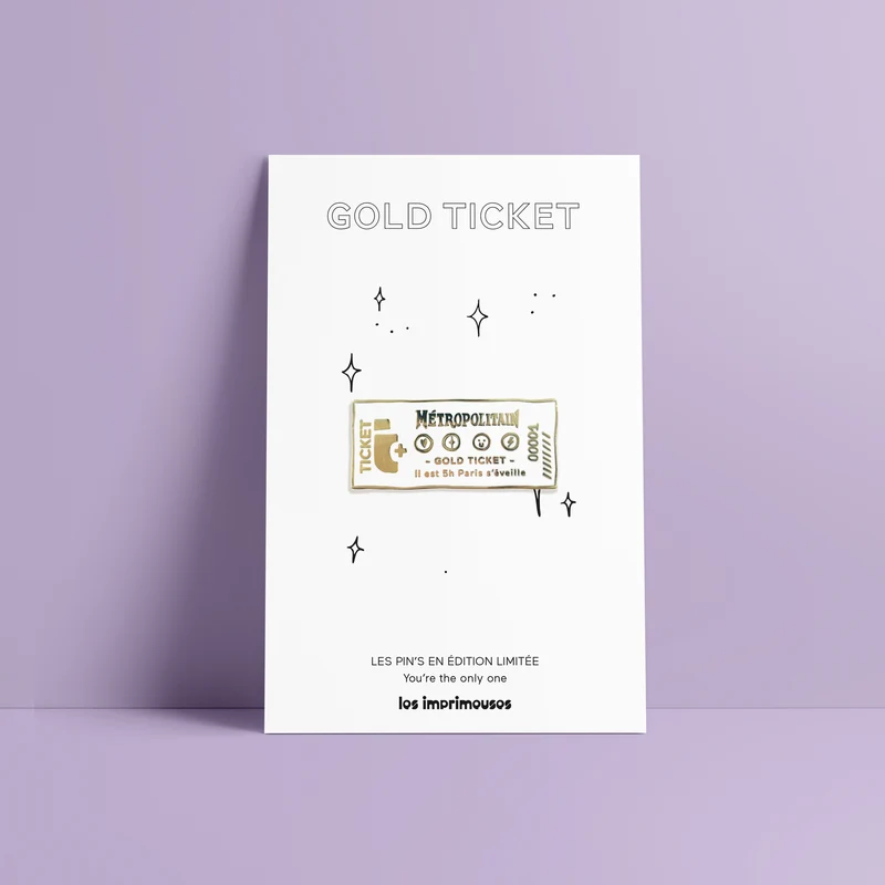 Pin’s Ticket de métro - Gold Ticket