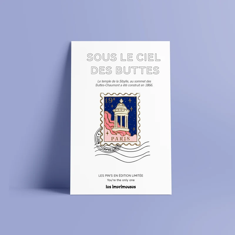 Pin’s Timbre Paris 19e - Sous le ciel des Buttes