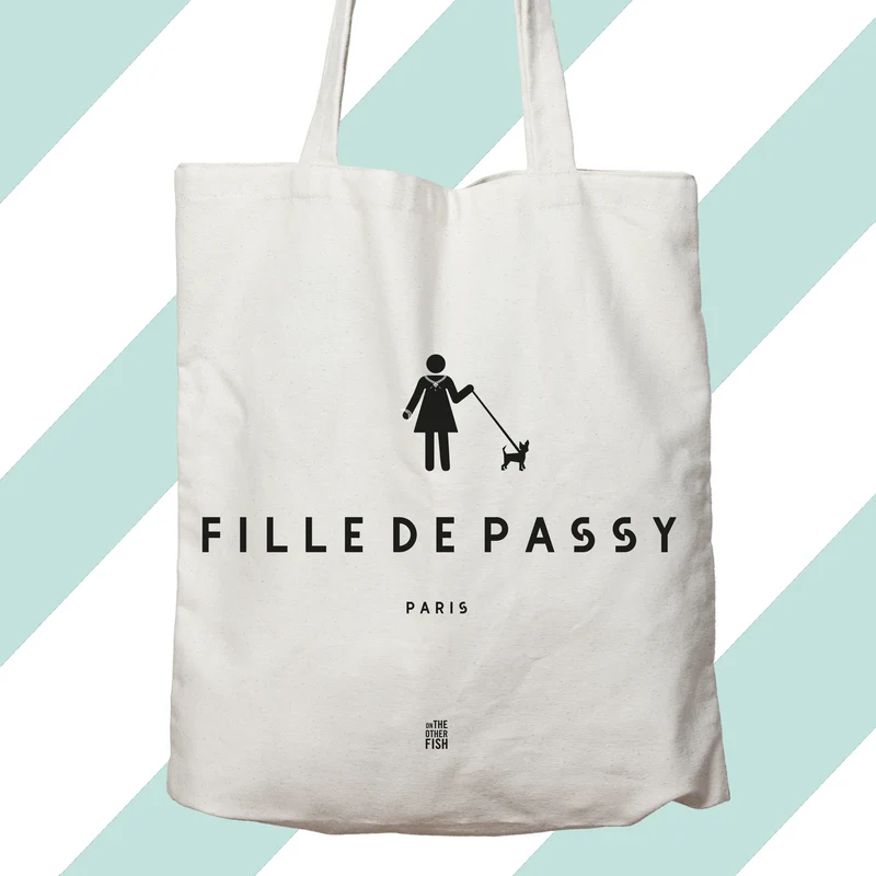 Sac sérigraphié - Fille de Passy - Paris