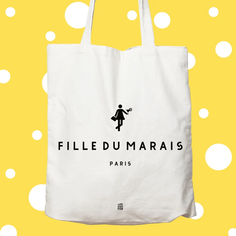 Sac sérigraphié - Fille du Marais- Paris