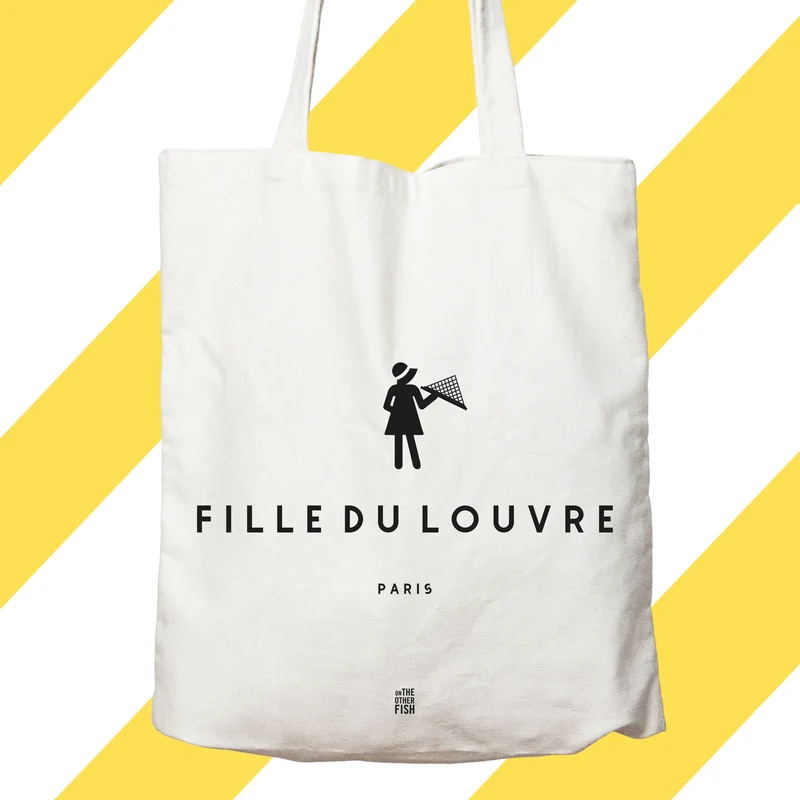 Sac sérigraphié - Fille du Louvre - Paris