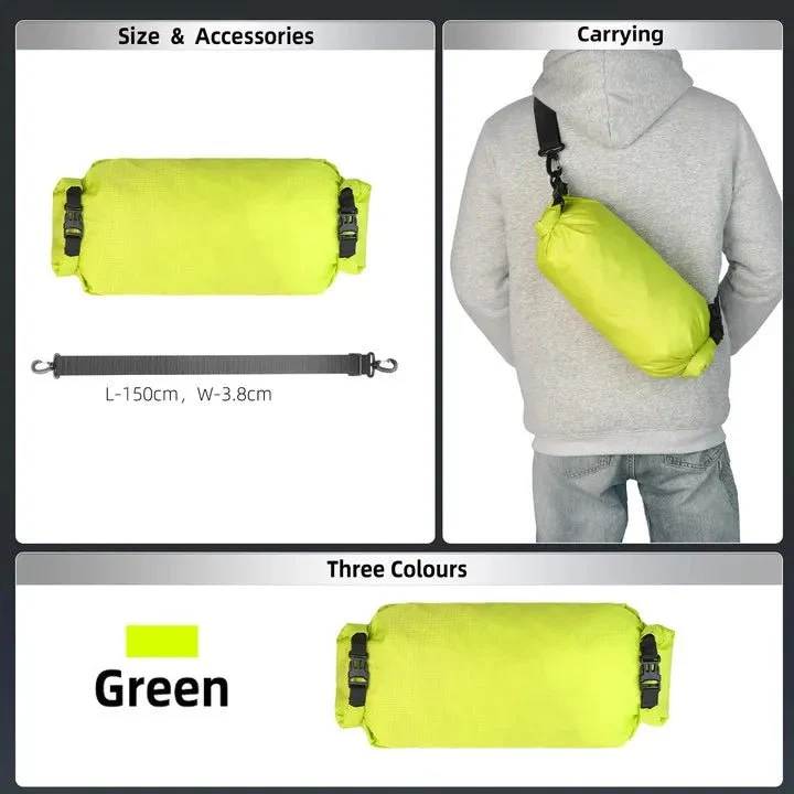 Sacoche de guidon de vélo 12L étanche avec supports de fixation pour vélo, gravel et VTT "Rhinowalk - RK9400"