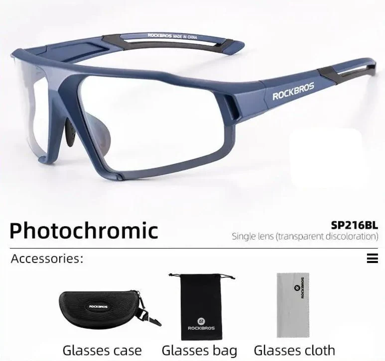 Lunettes de cyclisme photochromique de protection pour VTT et cyclisme sur route "ROCKBROS - SP216"