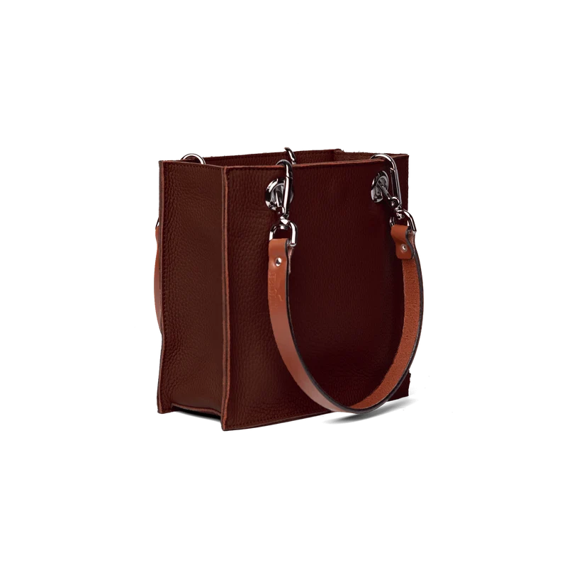 Sac Cabas Cube Mini - Acajou