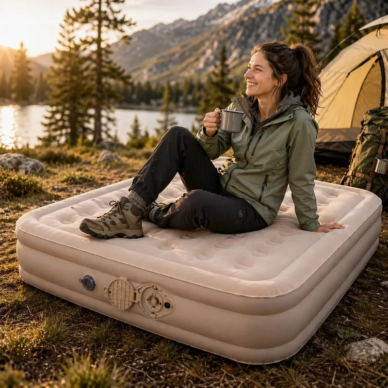 Matelas randonnee gonflable grande taille camping
