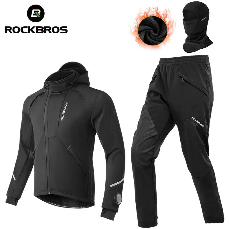 Ensemble d'hiver veste + pantalon de cyclisme pour homme "ROCKBROS - LK153"