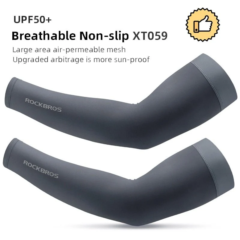 Manchettes running / cyclisme anti-dérapants UPF50+ "ROCKBROS - XT-001"