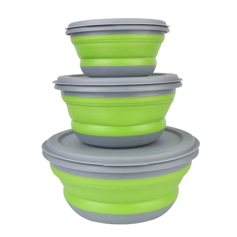 Ensemble de 3 bols pliables en silicone pour boîte à lunch "CLS Outdoor - Folding Bowl"