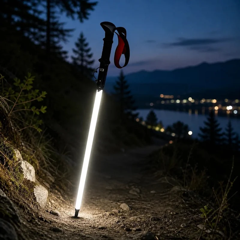 Bâton de randonnée LED pour marche nocturne