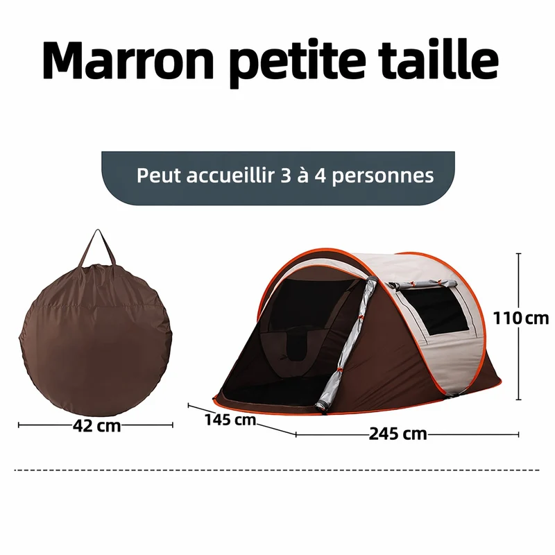 Grande tente camping familiale rapide à monter