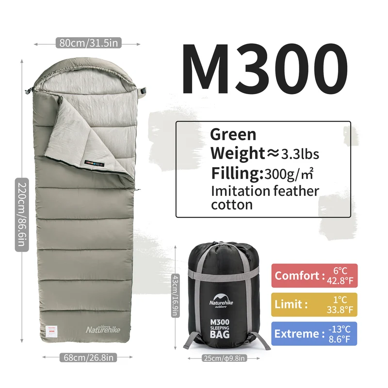 SunTherm™ M300 Synthetic Sleeping Bag 43°F / 6°C