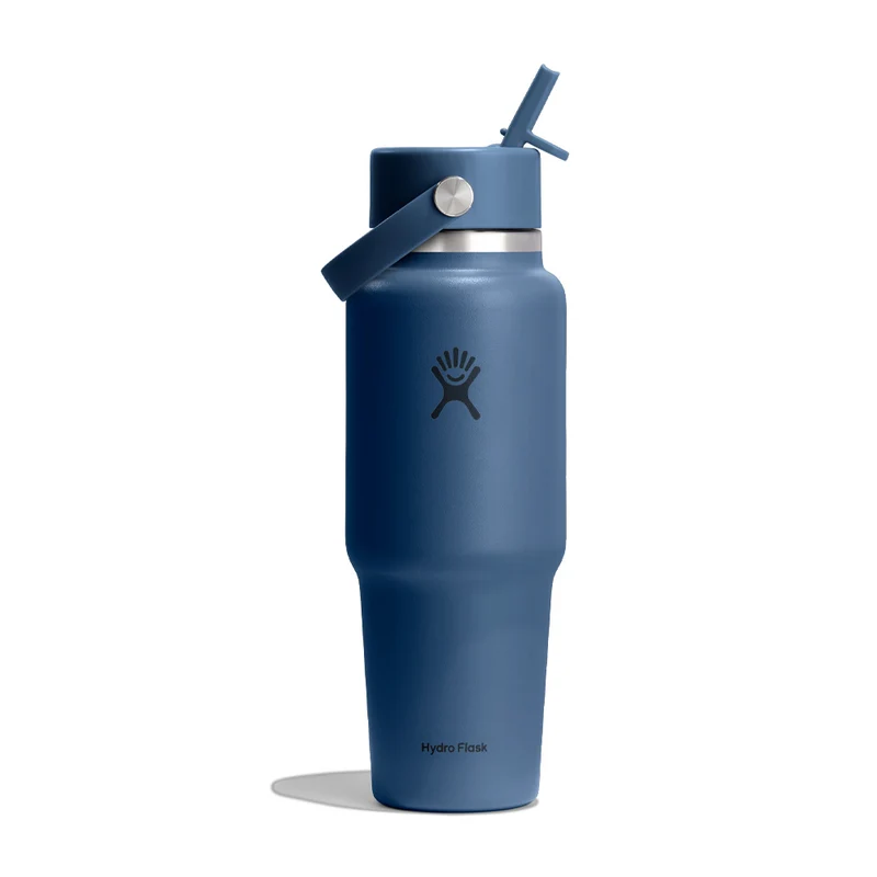 Bouteille isolée à goulot large hydroflask Straw Travel 946 Ml