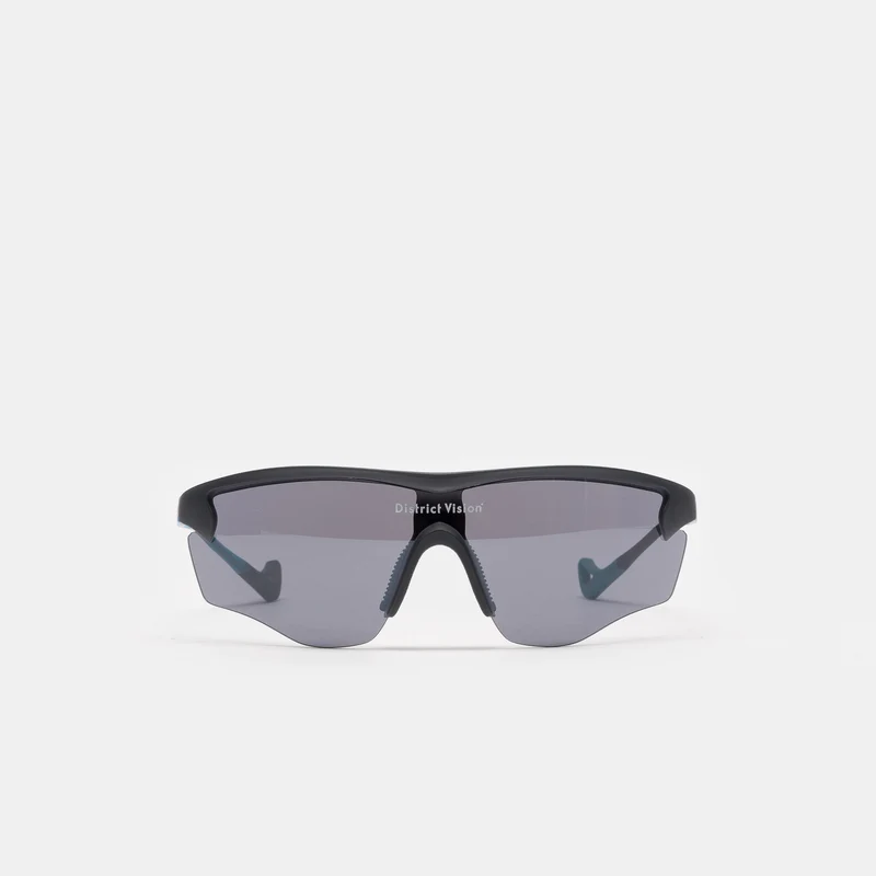 Junya Racer Sunglasses in Azure Black/D+ Onyx Mirror