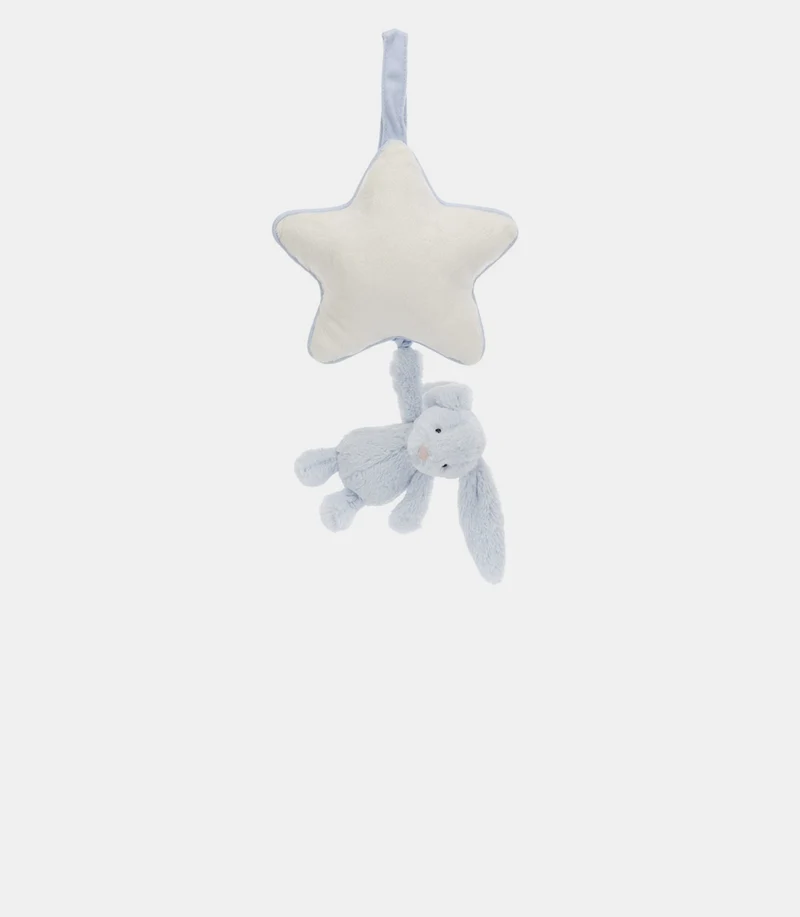 Bashful blue bunny musical pull
