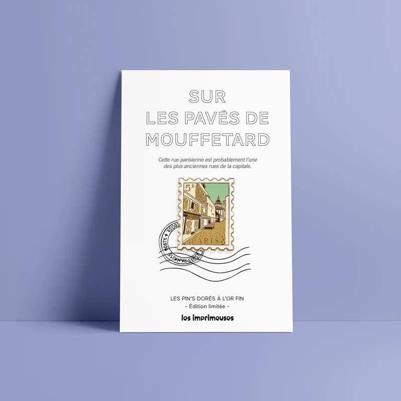 Pin's Timbre Paris 5e - Sur les pavés de Mouffetard