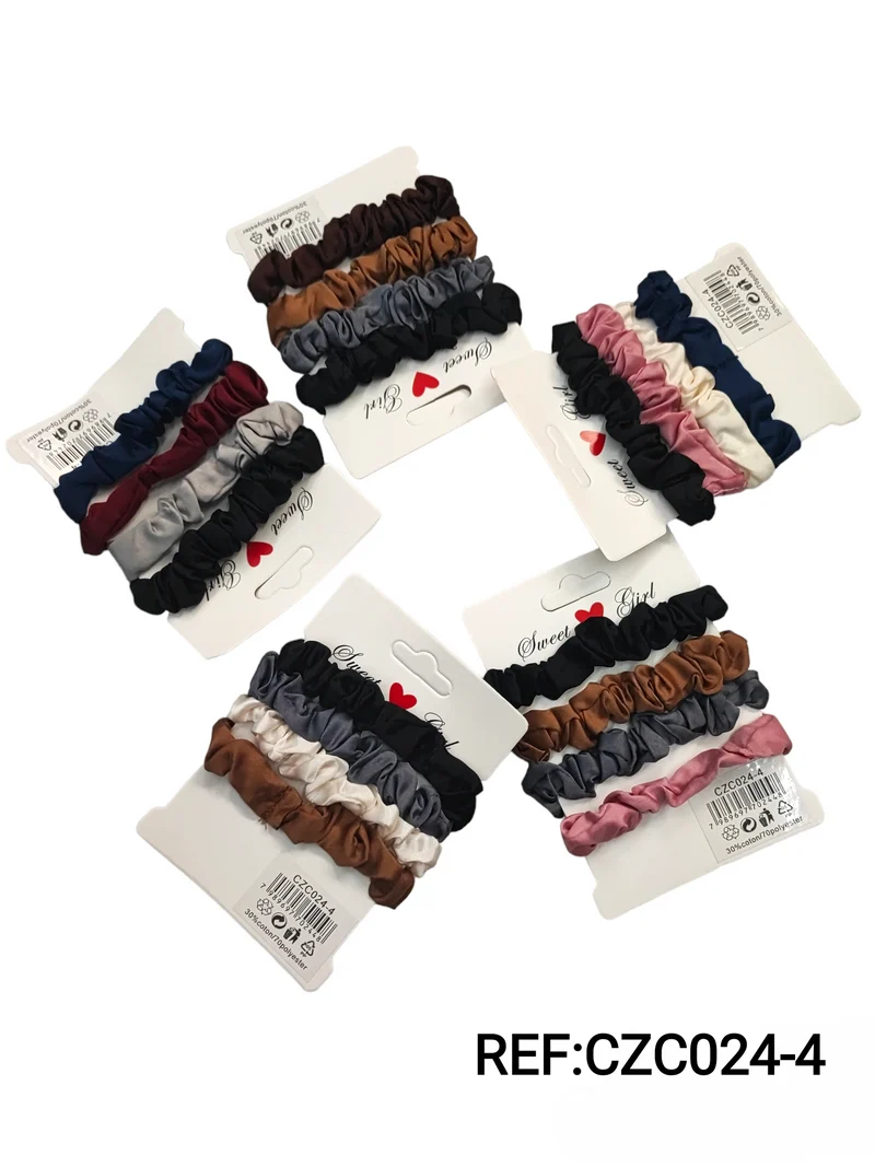 Chouchou Scrunchie élastique froufrou (x12)#4