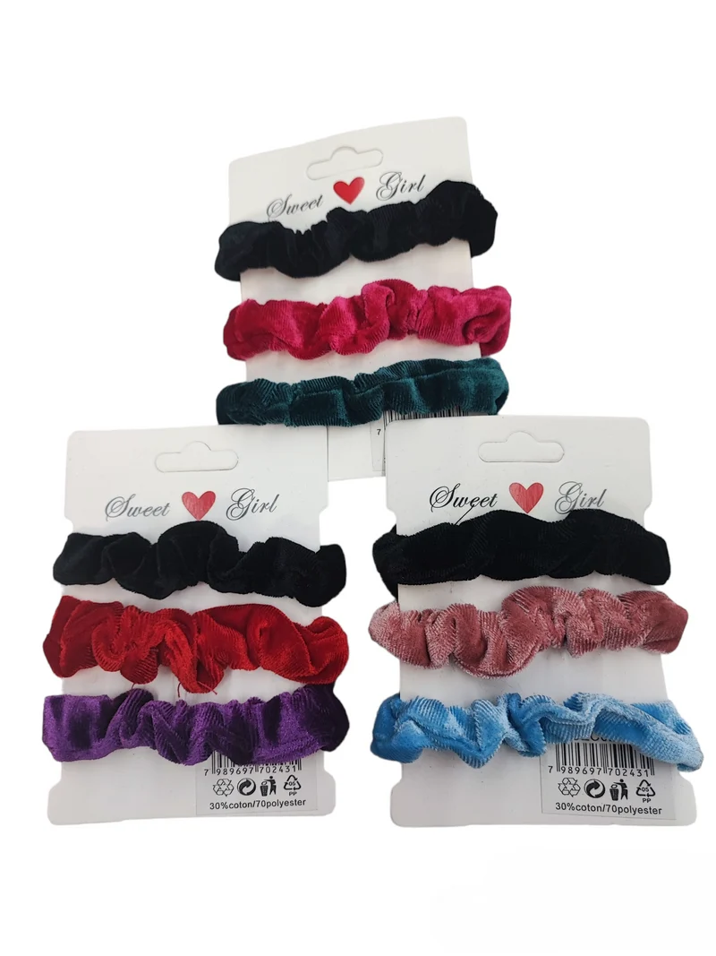 Chouchou Scrunchie élastique froufrou (x12)#3