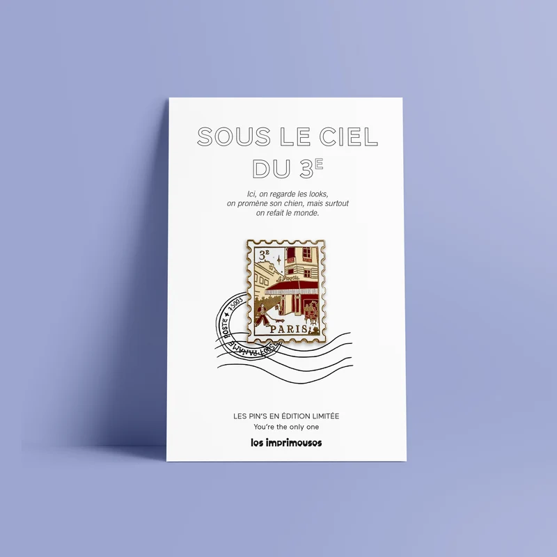 Pin's Timbre Paris 3e - Sous le ciel du 3e